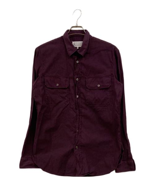 Maison Margiela（メゾンマルジェラ）Maison Margiela (メゾンマルジェラ) ミリタリーシャツ ボルドー サイズ:46の古着・服飾アイテム