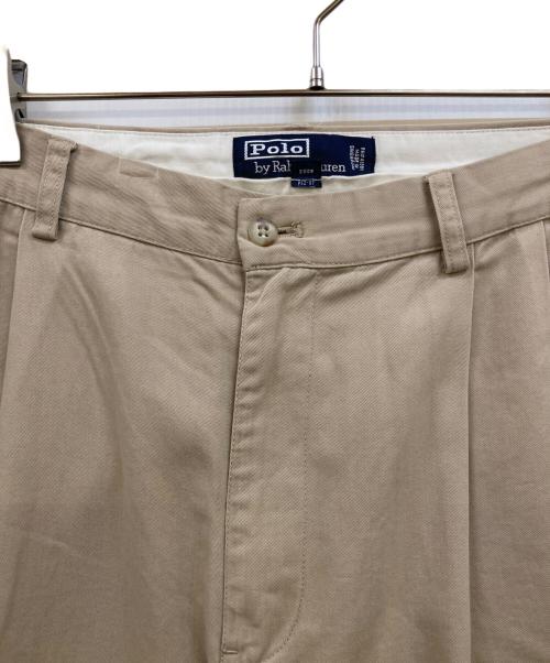 POLO RALPH LAUREN（ポロ・ラルフローレン）POLO RALPH LAUREN (ポロ・ラルフローレン) 2タックパンツ ベージュ サイズ:33/34の古着・服飾アイテム