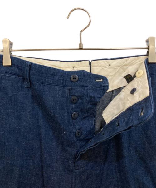 RRL（ダブルアールエル）RRL (ダブルアールエル) シンチバック シャンブレーデニムパンツ インディゴ サイズ:W34の古着・服飾アイテム