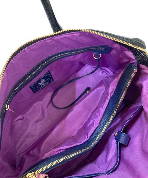 A.D.M.J.（エーディーエムジェイ）A.D.M.J. (エーディーエムジェイ) レザートートバッグ ブラックの古着・服飾アイテム