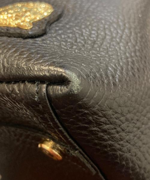 A.D.M.J.（エーディーエムジェイ）A.D.M.J. (エーディーエムジェイ) レザートートバッグ ブラックの古着・服飾アイテム