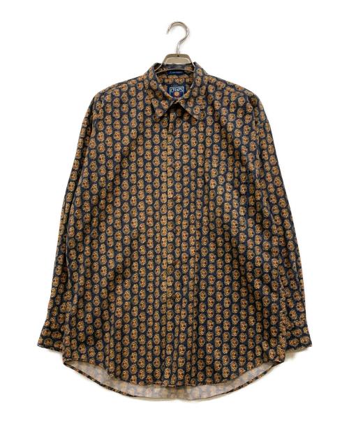 CHAPS RALPH LAUREN（チャップス ラルフローレン）CHAPS RALPH LAUREN (チャップス ラルフローレン) 80s 総柄シャツ グレー サイズ:Lの古着・服飾アイテム