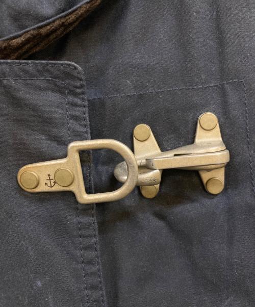 POLO RALPH LAUREN（ポロ・ラルフローレン）POLO RALPH LAUREN (ポロ・ラルフローレン) ブランケットライナー オイルドクロス ファイヤーマンコート ネイビー サイズ:Lの古着・服飾アイテム