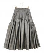 ELLIEエリー）の古着「ドットフレアスカート」｜グレー