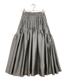ELLIE（エリー）の古着「ドットフレアスカート」｜グレー