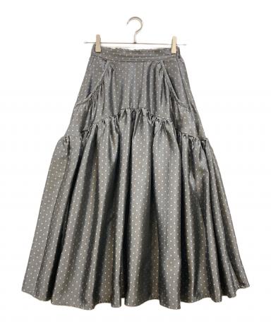 中古・古着通販】ELLIE (エリー) ドットフレアスカート グレー サイズ