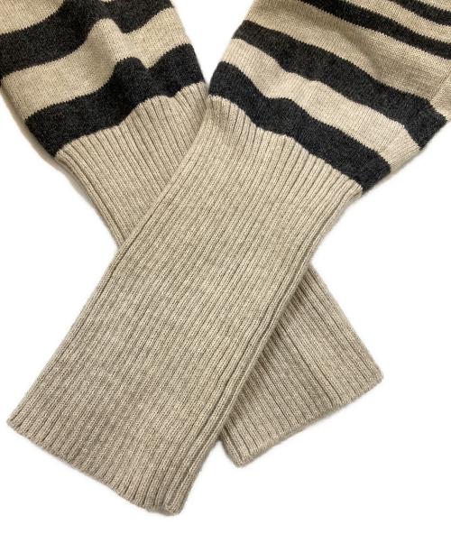 Vivienne Westwood RED LABEL（ヴィヴィアンウエストウッドレッドレーベル）Vivienne Westwood RED LABEL (ヴィヴィアンウエストウッドレッドレーベル) ボーダーロングニットカーディガン ベージュ×グレー サイズ:2の古着・服飾アイテム