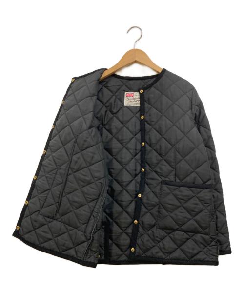 Traditional Weatherwear（トラディショナルウェザーウェア）Traditional Weatherwear (トラディショナルウェザーウェア) ARKLEY ノーカラーキルティングジャケット ブラック サイズ:36の古着・服飾アイテム