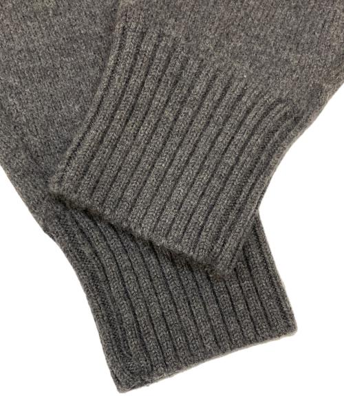 ami（アミ）ami (アミ) ハートロゴ刺繍 クルーネック セーター グレー サイズ:Sの古着・服飾アイテム