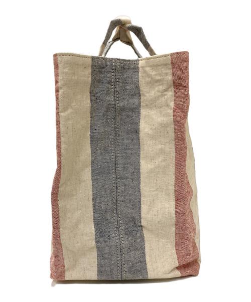 Vivienne Westwood（ヴィヴィアンウエストウッド）Vivienne Westwood (ヴィヴィアンウエストウッド) ストライプトートバッグ ピンク×グレーの古着・服飾アイテム