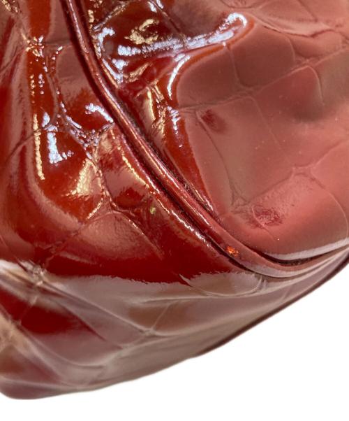 Vivienne Westwood（ヴィヴィアンウエストウッド）Vivienne Westwood (ヴィヴィアンウエストウッド) Croc-embossed patent leather Yasmin bag レッドの古着・服飾アイテム