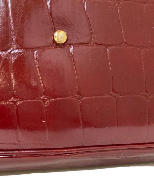 Vivienne Westwood（ヴィヴィアンウエストウッド）Vivienne Westwood (ヴィヴィアンウエストウッド) Croc-embossed patent leather Yasmin bag レッドの古着・服飾アイテム