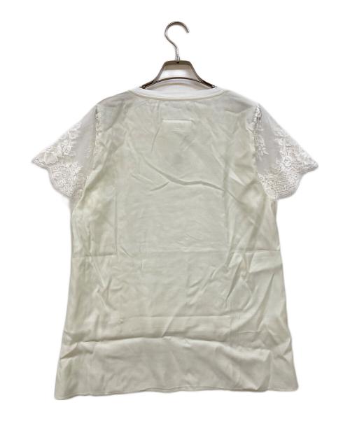 MM6 Maison Margiela（エムエムシックスメゾンマルジェラ）MM6 Maison Margiela (エムエムシックスメゾンマルジェラ) 半袖レースカットソー ホワイト サイズ:Sの古着・服飾アイテム