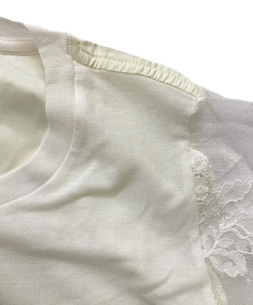 MM6 Maison Margiela（エムエムシックスメゾンマルジェラ）MM6 Maison Margiela (エムエムシックスメゾンマルジェラ) 半袖レースカットソー ホワイト サイズ:Sの古着・服飾アイテム