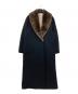 MaxMara（マックスマーラ）の古着「Detachable fur collar virgin wool long coat」｜ネイビー