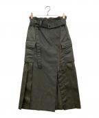 sacaiサカイ）の古着「Nylon Twill Skirt」｜オリーブ