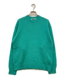 AURALEE（オーラリー）の古着「BRUSHED WOOL CASHMERE SILK KNIT P/O」｜ブルー