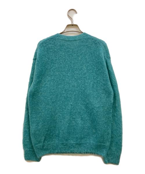 AURALEE（オーラリー）AURALEE (オーラリー) BRUSHED SUPER KID MOHAIR KNIT PULL OVER ブルーの古着・服飾アイテム