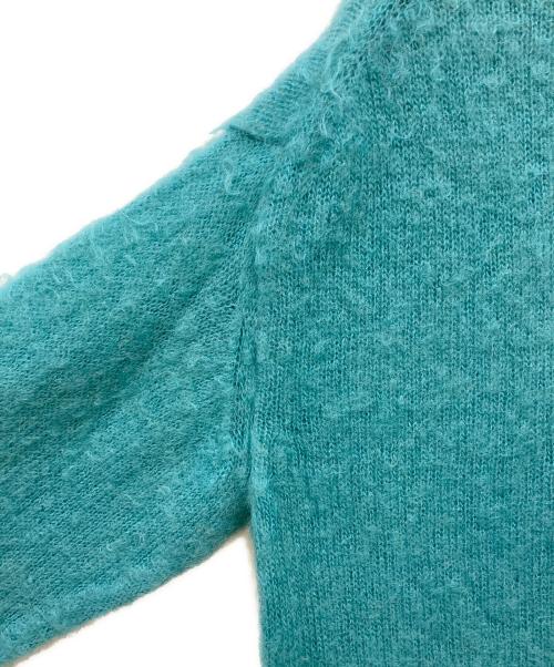 AURALEE（オーラリー）AURALEE (オーラリー) BRUSHED SUPER KID MOHAIR KNIT PULL OVER ブルーの古着・服飾アイテム