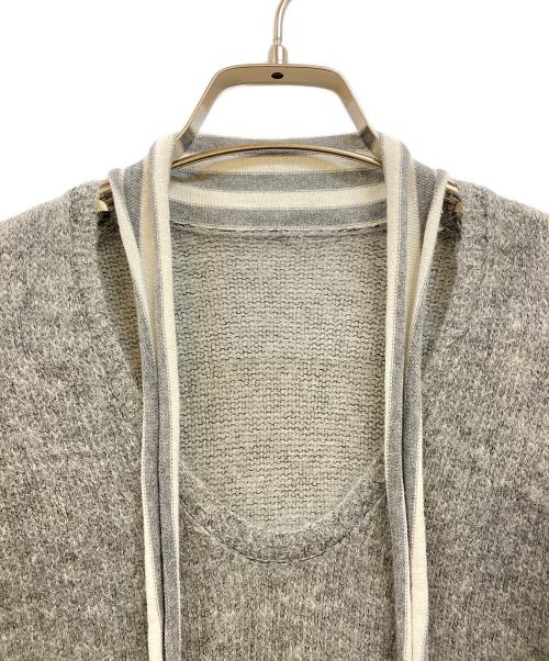 PERVERZE（パーバーズ）PERVERZE (パーバーズ) Stripe Patch Mohair Top グレー サイズ:下記参照の古着・服飾アイテム