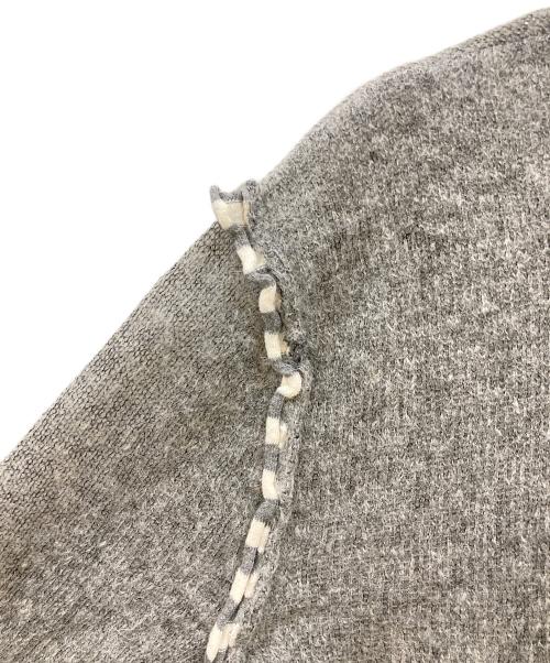 PERVERZE（パーバーズ）PERVERZE (パーバーズ) Stripe Patch Mohair Top グレー サイズ:下記参照の古着・服飾アイテム