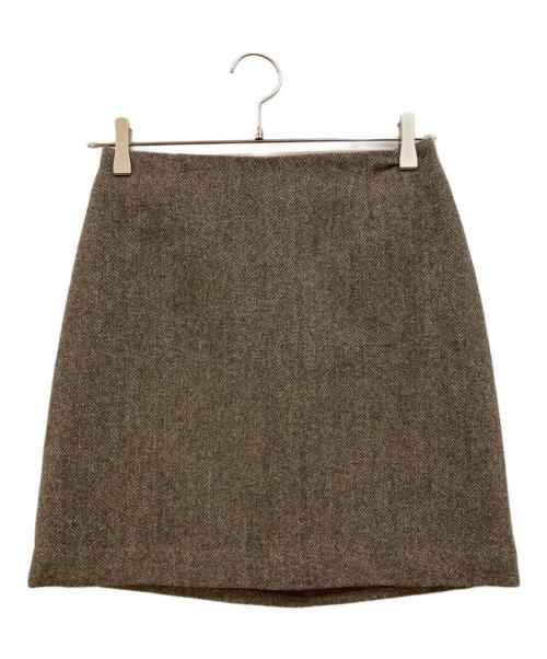 THE SHINZONE（ザ シンゾーン）THE SHINZONE (ザ シンゾーン) HERRINGBONE MINI SKIRT ブラウン サイズ:34の古着・服飾アイテム