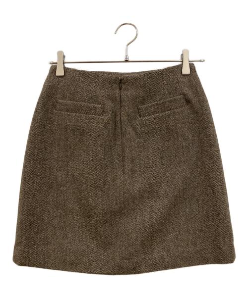 THE SHINZONE（ザ シンゾーン）THE SHINZONE (ザ シンゾーン) HERRINGBONE MINI SKIRT ブラウン サイズ:34の古着・服飾アイテム