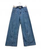 Maison Margielaメゾンマルジェラ）の古着「ウエスト切替 バギーデニムパンツ」｜インディゴ