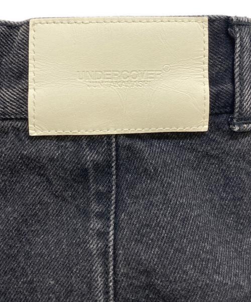 UNDERCOVER（アンダーカバー）UNDERCOVER (アンダーカバー) タック加工ワイドデニムパンツ ブラック サイズ:2の古着・服飾アイテム