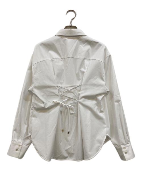 ANAYI（アナイ）ANAYI (アナイ) タイプライターレースアップ ブラウス ホワイト サイズ:38の古着・服飾アイテム