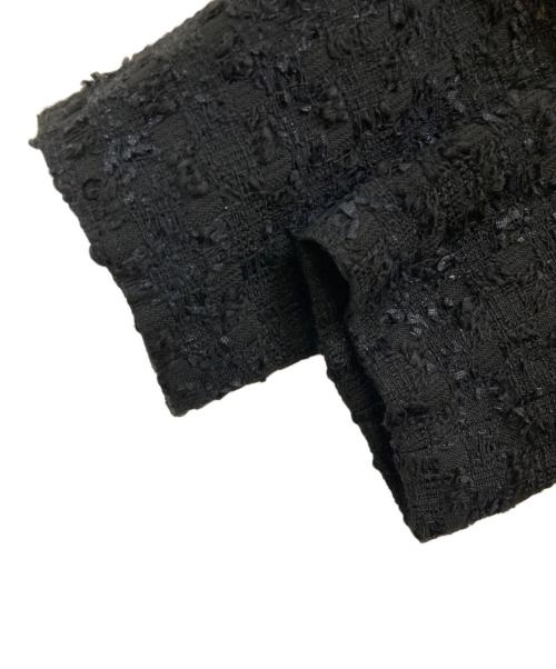 ANAYI（アナイ）ANAYI (アナイ) ミックスヤーンツイード ノーカラージャケット ブラック サイズ:38の古着・服飾アイテム