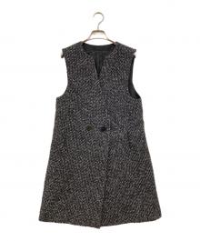 ANAYI（アナイ）の古着「ラメファンシーツイードジレ ワンピース」｜グレー