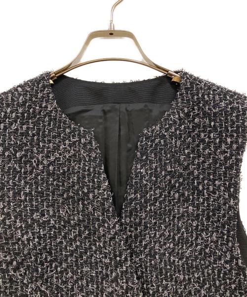 ANAYI（アナイ）ANAYI (アナイ) ラメファンシーツイードジレ ワンピース グレー サイズ:40の古着・服飾アイテム