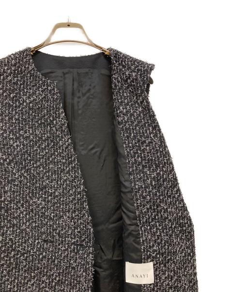 ANAYI（アナイ）ANAYI (アナイ) ラメファンシーツイードジレ ワンピース グレー サイズ:40の古着・服飾アイテム