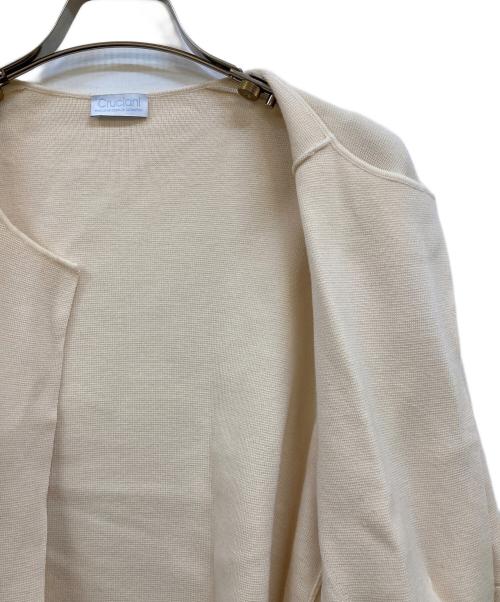 Cruciani（クルチアーニ）Cruciani (クルチアーニ) フリンジポケット カーディガン ベージュ サイズ:Mの古着・服飾アイテム