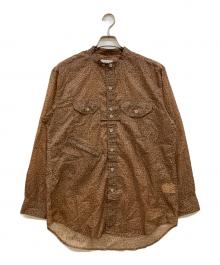 Engineered Garments（エンジニアド ガーメンツ）の古着「Banded Collar Shirts-Leopard」｜ブラウン