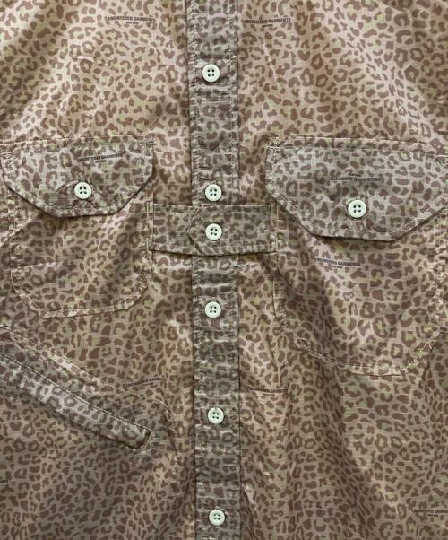 Engineered Garments（エンジニアド ガーメンツ）Engineered Garments (エンジニアドガーメンツ) Banded Collar Shirts-Leopard ブラウン サイズ:Sの古着・服飾アイテム