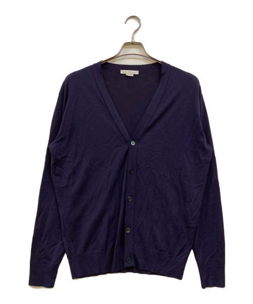 JOHN SMEDLEY（ジョンスメドレー）JOHN SMEDLEY (ジョンスメドレー) ウールニットカーディガン パープル サイズ:Ｍの古着・服飾アイテム