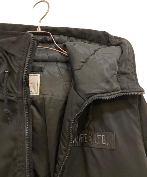 AVIREX（アヴィレックス）AVIREX (アヴィレックス) 中綿フーデッドジャケット ブラック サイズ:XLの古着・服飾アイテム