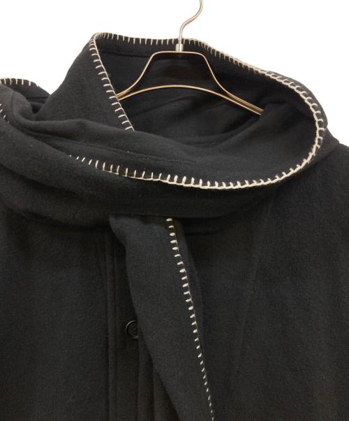 s'yte（サイト）s'yte (サイト) W/TOP MOSSA STOLE COLLAR BIG SILHOUETTE COAT ブラック サイズ:３の古着・服飾アイテム