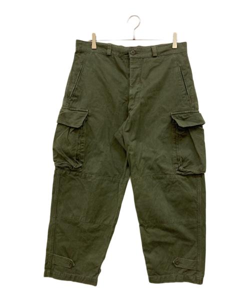 French Army（フランス軍）French Army (フランス軍) 後期 M-47 ミリタリーカーゴパンツ オリーブ サイズ:15の古着・服飾アイテム