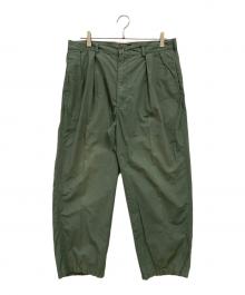 POLO RALPH LAUREN（ポロ・ラルフローレン）の古着「タックパンツ」｜オリーブ