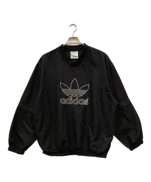 adidas（アディダス）adidas (アディダス) 90's 刺繍ロゴ プルオーバー ブラック サイズ:Lの古着・服飾アイテム