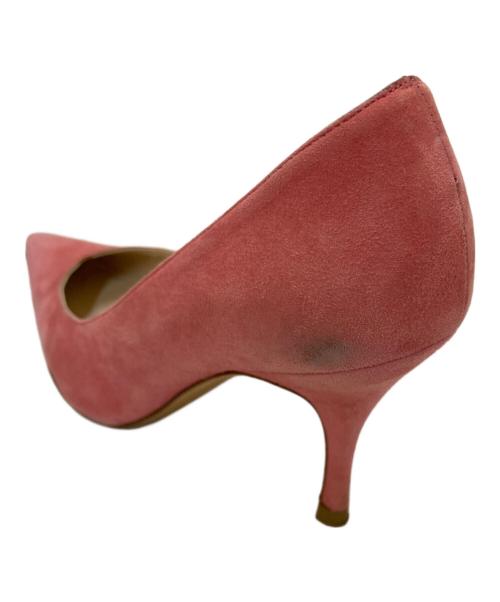 Manolo Blahnik（マノロブラニク）Manolo Blahnik (マノロブラニク) スウェードハイヒールパンプス ピンク サイズ:34 1/2の古着・服飾アイテム