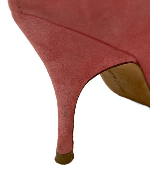 Manolo Blahnik（マノロブラニク）Manolo Blahnik (マノロブラニク) スウェードハイヒールパンプス ピンク サイズ:34 1/2の古着・服飾アイテム