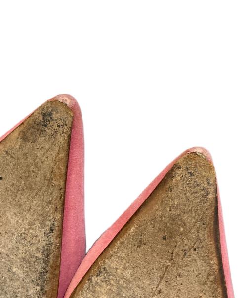 Manolo Blahnik（マノロブラニク）Manolo Blahnik (マノロブラニク) スウェードハイヒールパンプス ピンク サイズ:34 1/2の古着・服飾アイテム