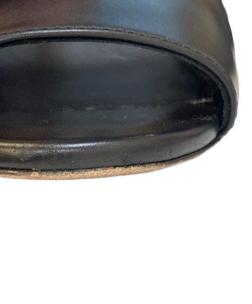 CHANEL（シャネル）CHANEL (シャネル) Tストラップ ココマーク パールビジュー ウェッジソールサンダル ブラック サイズ:35Cの古着・服飾アイテム