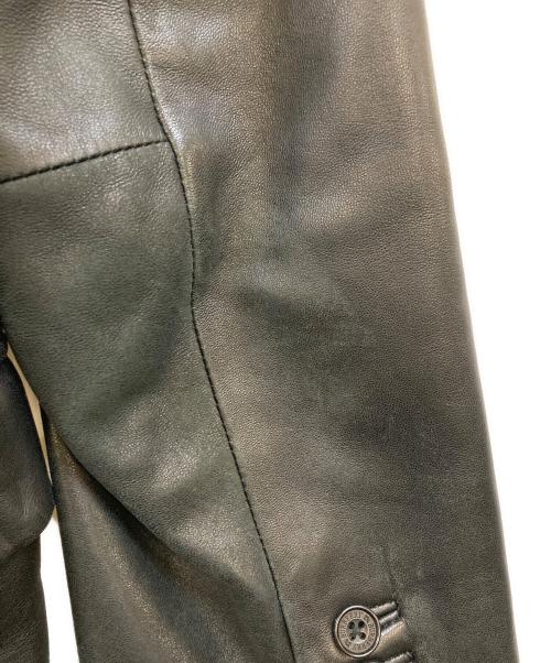 BURBERRY BLACK LABEL（バーバリーブラックレーベル）BURBERRY BLACK LABEL (バーバリーブラックレーベル) ラムレザー2Bテーラードジャケット ブラック サイズ:Ｍの古着・服飾アイテム