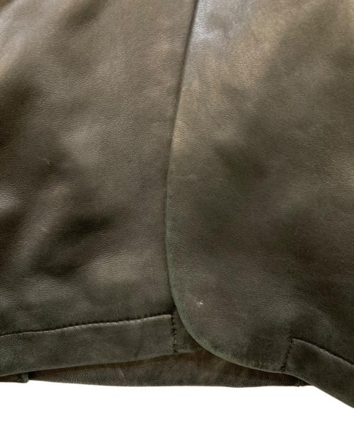 BURBERRY BLACK LABEL（バーバリーブラックレーベル）BURBERRY BLACK LABEL (バーバリーブラックレーベル) ラムレザー2Bテーラードジャケット ブラック サイズ:Ｍの古着・服飾アイテム