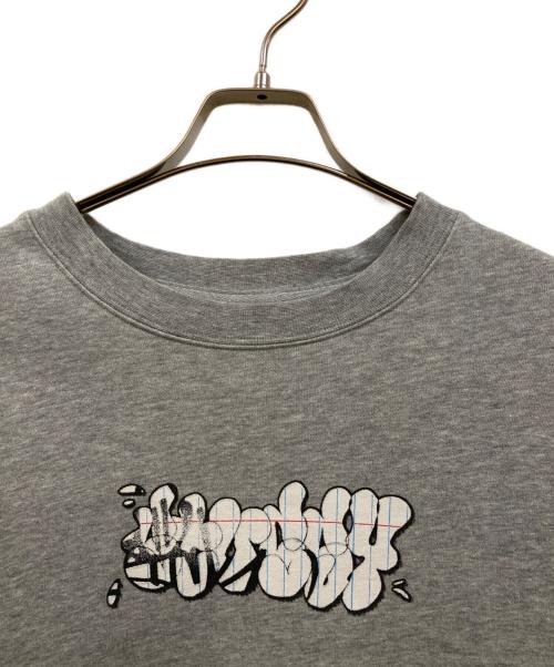 stussy（ステューシー）stussy (ステューシー) グラフィックロゴスウェット グレー サイズ:Sの古着・服飾アイテム